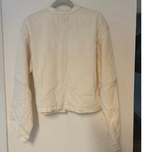 NWT Madewell Cocoon-Sleeve Denim Lady Jacket In Vintage Canvas Size XL - Picture 8 of 8